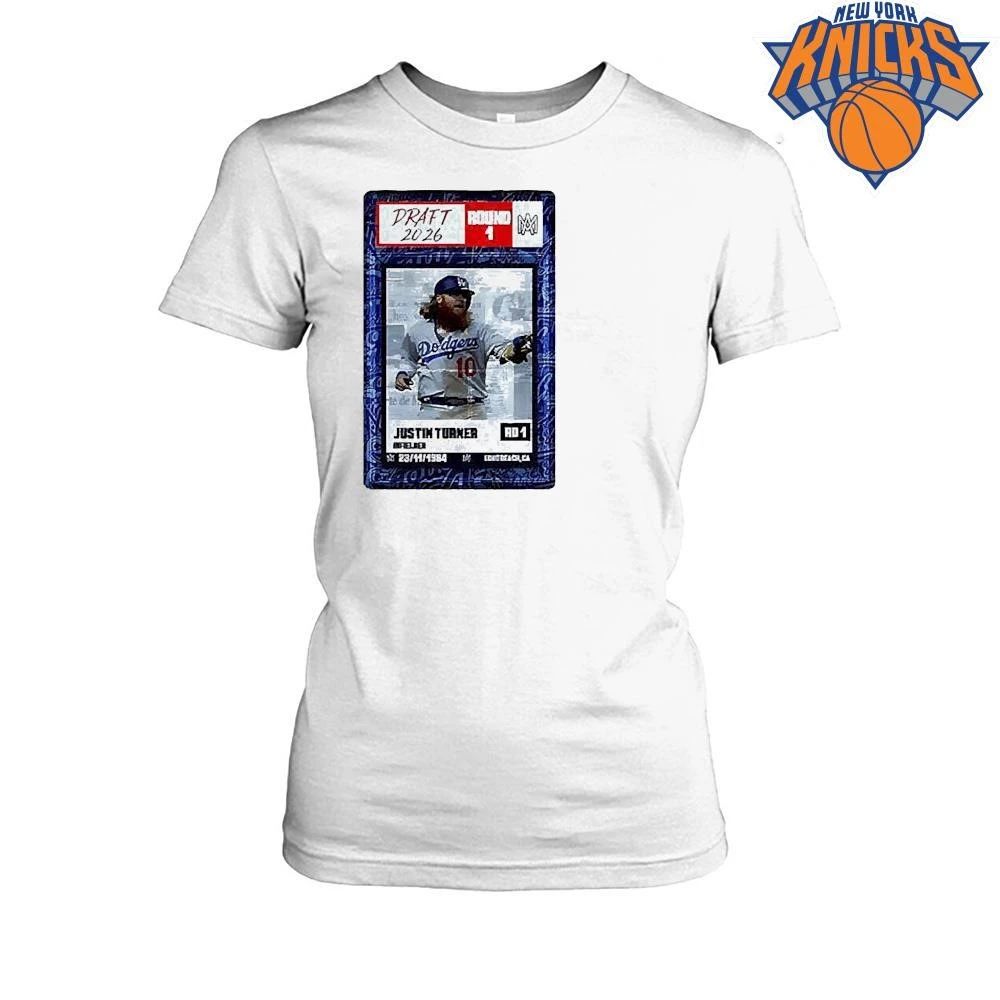 Justin Turner 2026 Draft Round 1 Los Angeles Dodgers Infielder T Shirt