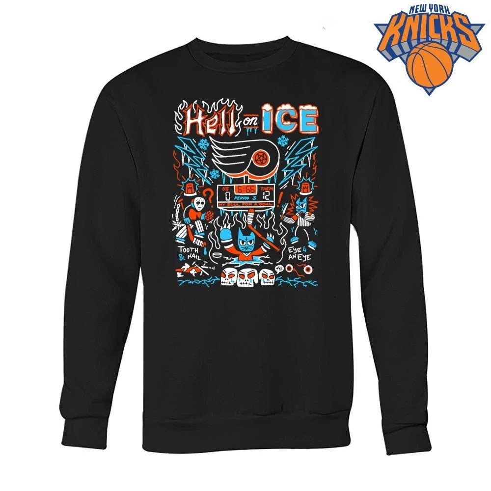 Hell On Ice Philadelphia Flyers Evil Scoreboard Punk Hockey Shirt
