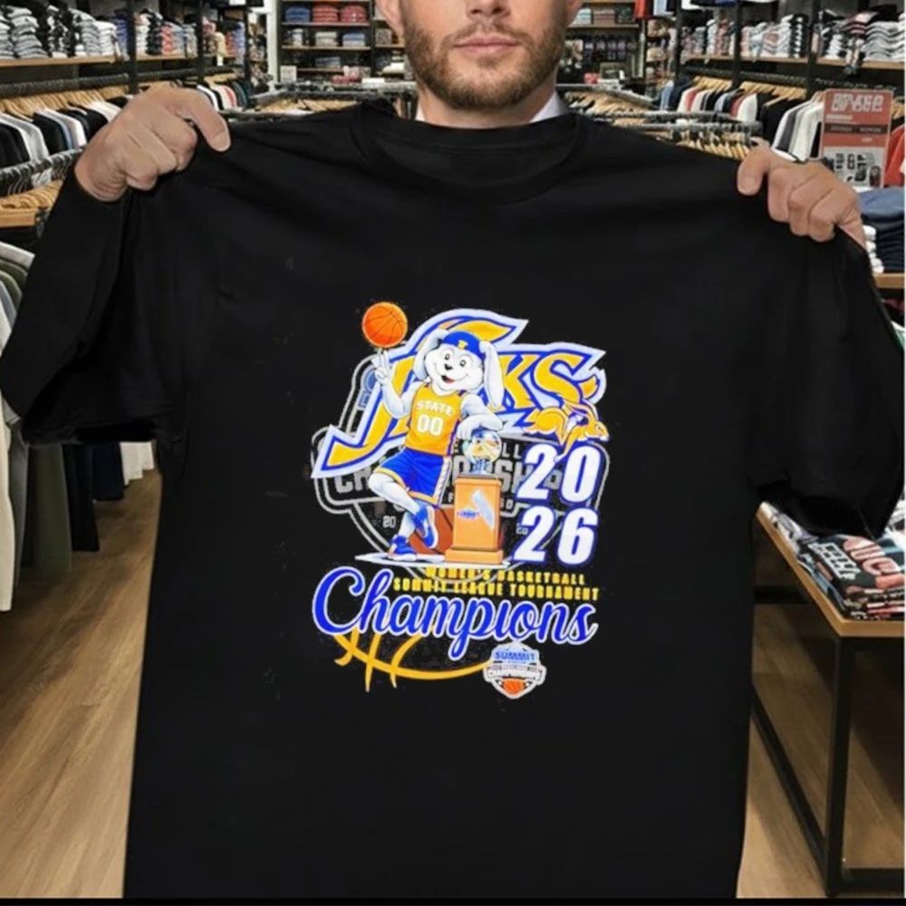 South Dakota State Jackrabbits 2026 Summit League Women’s Basketball Tournament Champions Shirt