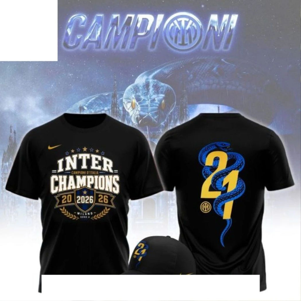Inter Milan Campioni D’Italia 2026 Logo Two Sided Shirt