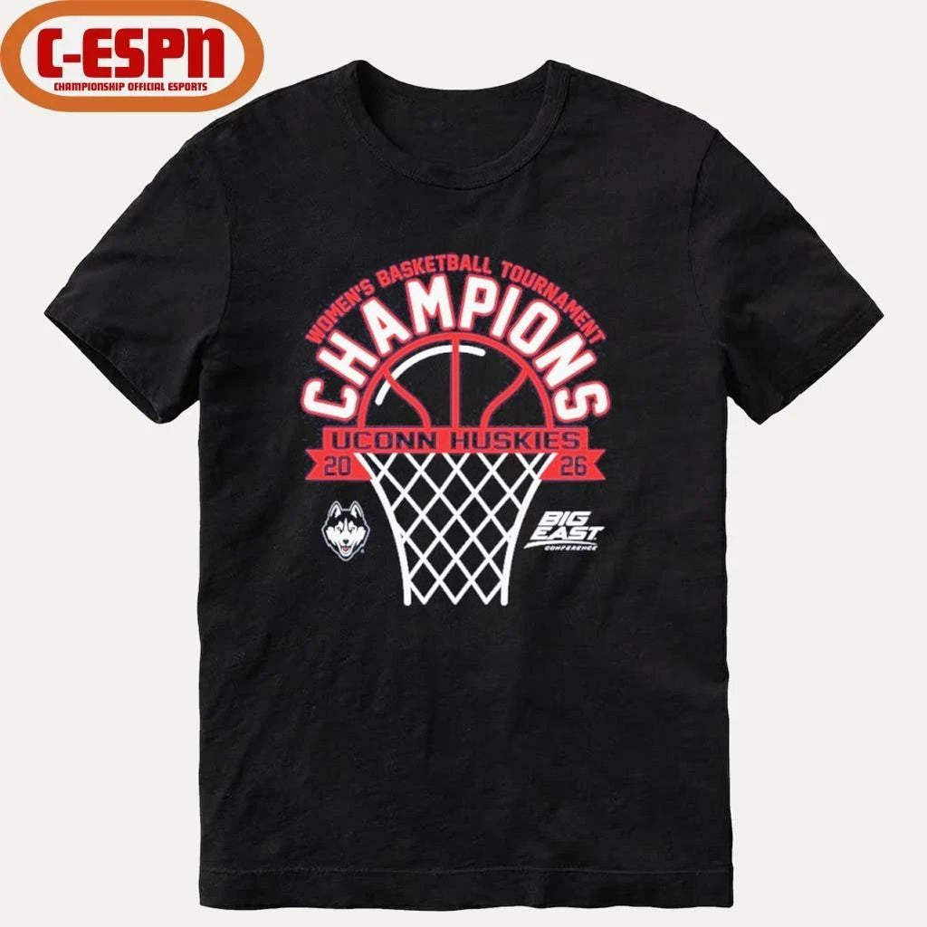 UConn Huskies 2026 Big East Women’s Basketball Tournament Champions T-Shirt