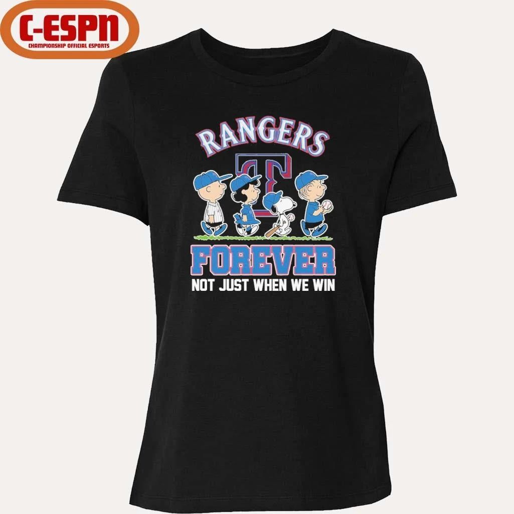 The Peanuts Characters Forever X Texas Rangers Shirt