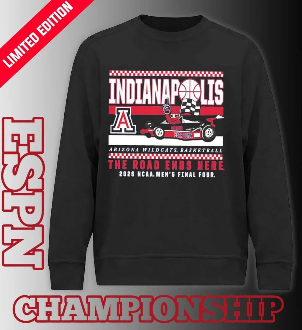 Arizona Men’s Basketball 2026 NCAA Final Four On The Road Again T-Shirt