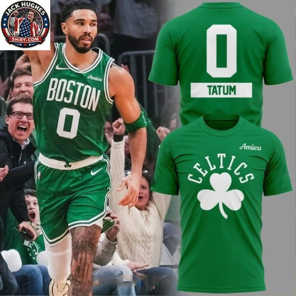 Jayson Tatum Back to 0 Boston Celtics 2026 Forever Home Logo Two Sided T-Shirt