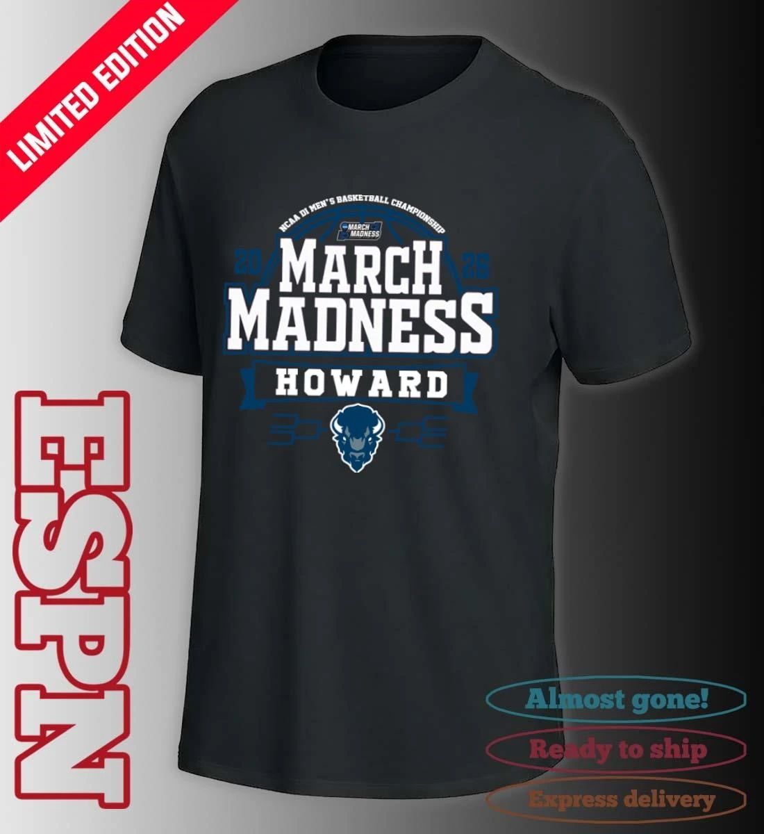 Howard Bisons 2026 NCAA Men’s Basketball March Madness Bound Shirt
