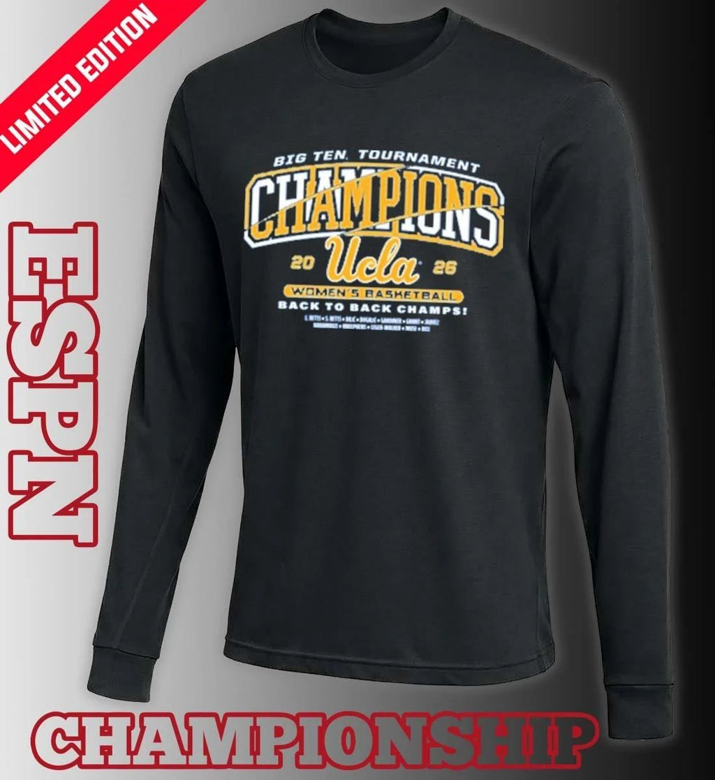 UCLA Bruins Back 2 Back Big Ten Women’s Basketball Tournament Champions T-Shirt