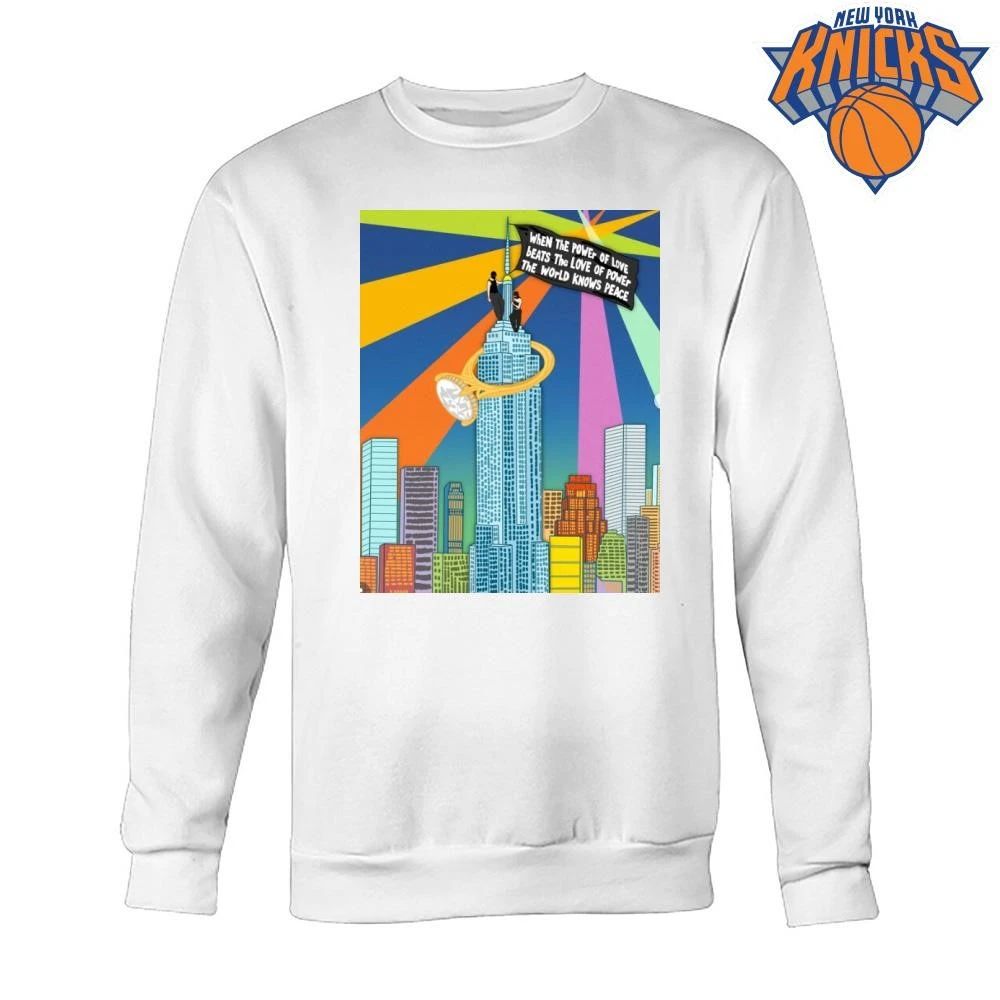 When The Power Of Love Beats The Love Of Power Empire State Building New York City Graphic Shirt