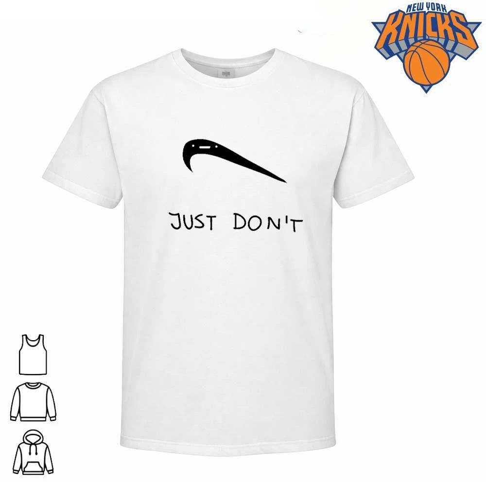 Funny Just Don’t Parody Swoosh Distressed Graphic T Shirt