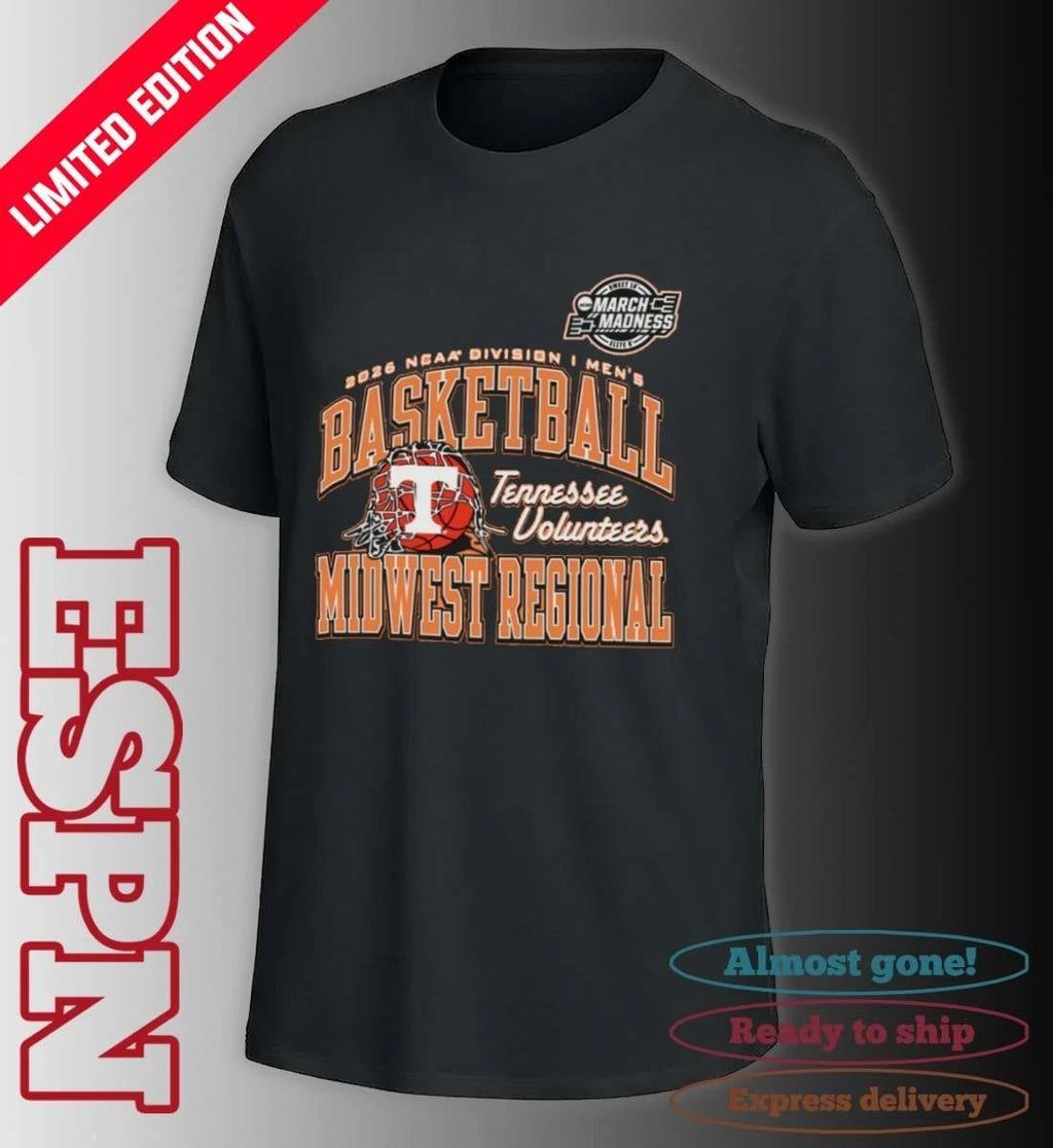 Tennessee Volunteers 2026 NCAA DI Men’s Basketball Sweet 16 – Midwest Regional T-Shirt