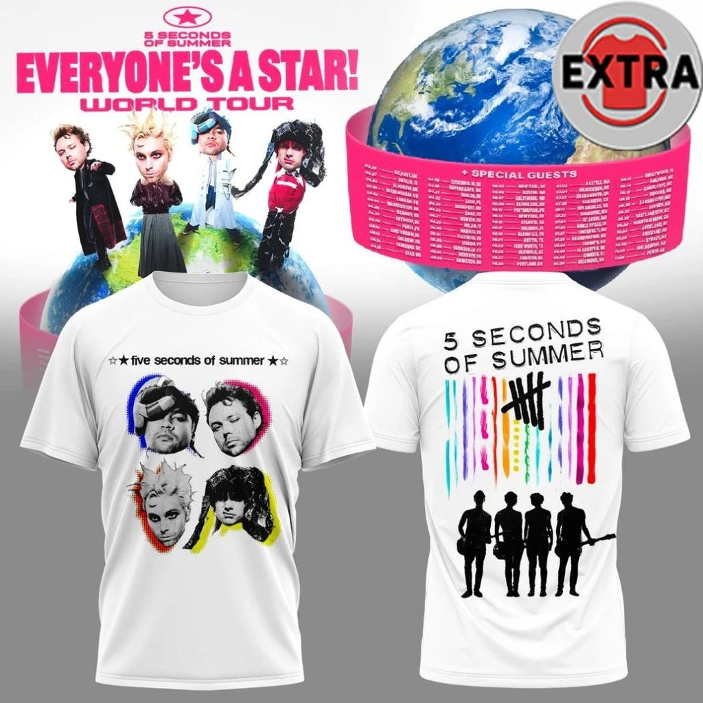 5 Seconds of Summer Everyone’s a Star Tour 2026 Hoodie T-Shirt – Perfect Gift for Men & Women