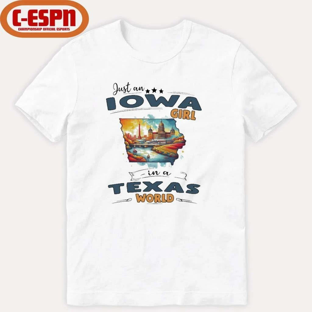 Just An Iowa Girl In A Texas World Retro Shirt