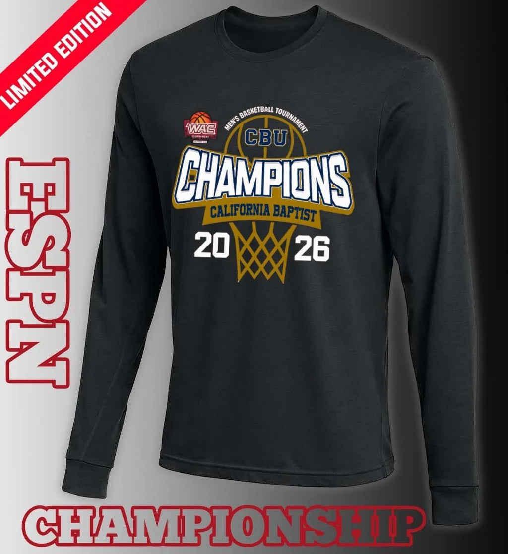 WAC Men’s Basketball Tournament 2026 Champions California Baptist Lancers T-Shirt