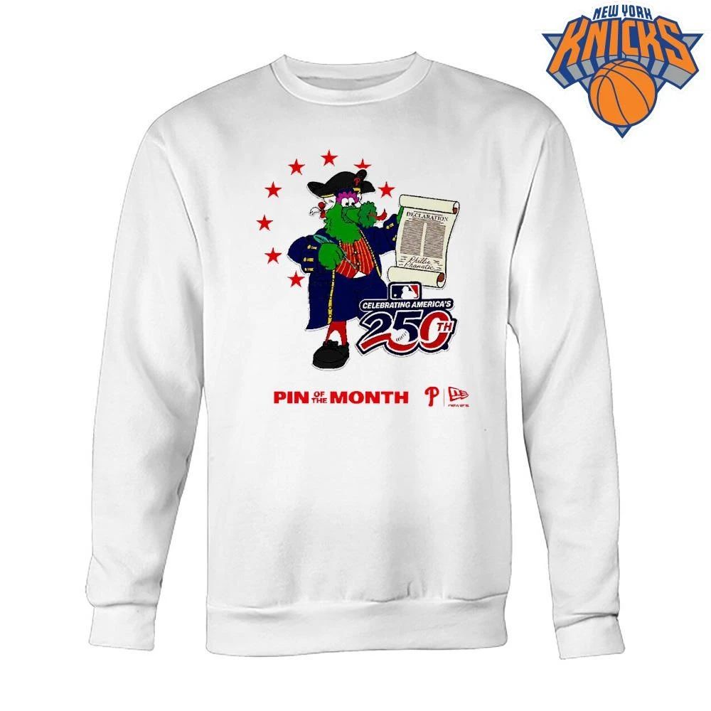 Phillie Phanatic Celebrating Americas 250th Anniversary Philadelphia Phillies Baseball Shirt