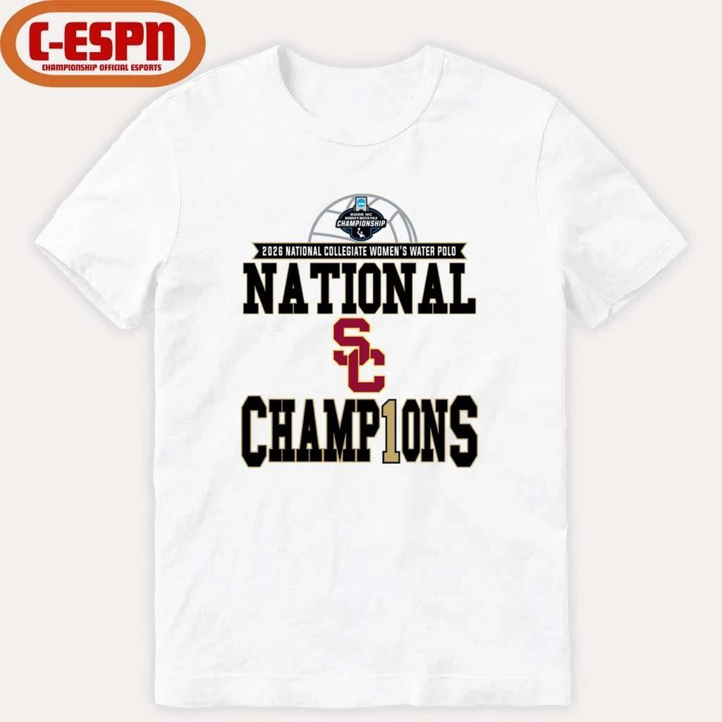 Southern California Trojans 2026 NCAA Division I Women’s Water Polo National Champions T-Shirt