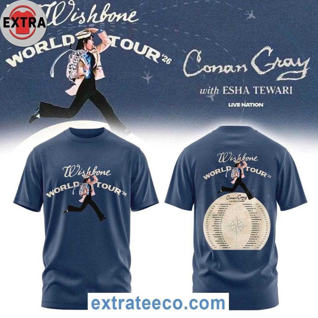 Original Conan Gray Wishbone World Tour 2026 Logo Hoodie Shirt