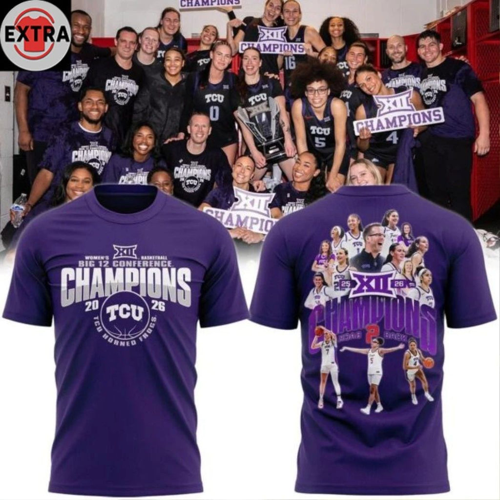 TCU Horned Frogs Big 12 Champions 2026 Logo Two Sided Shirt