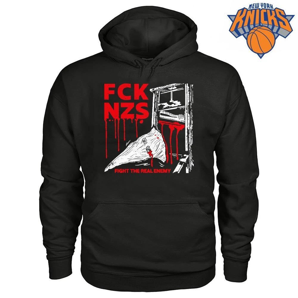 FCK NZS Fight The Real Enemy Anti Fascist Guillotine Political Punk Rock shirt