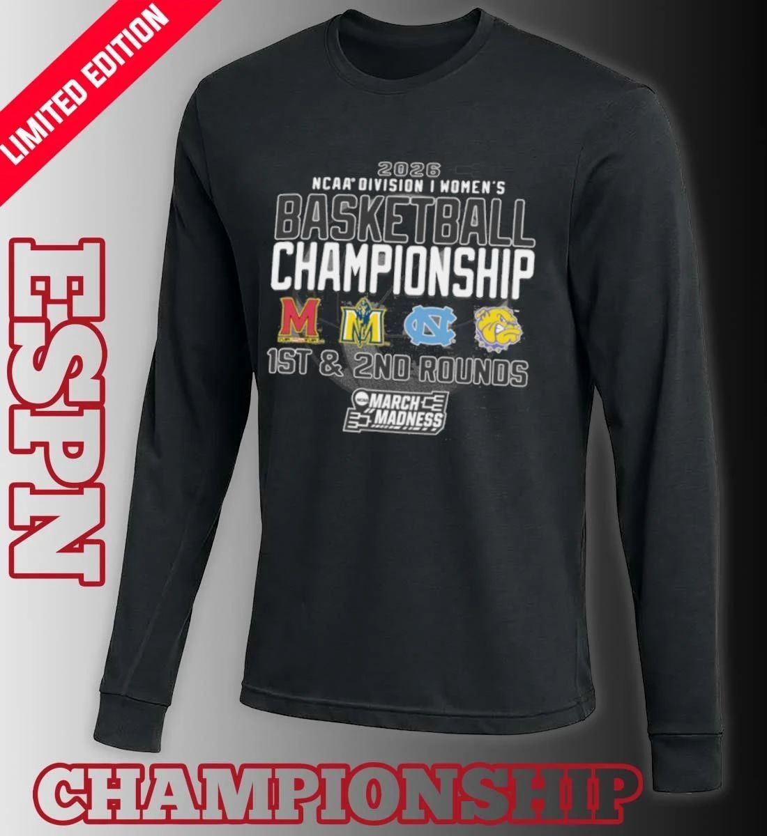 1st, 2nd Rounds 2026 NCAA DI Women’s Basketball Championship – Chapel Hill, NC Shirt