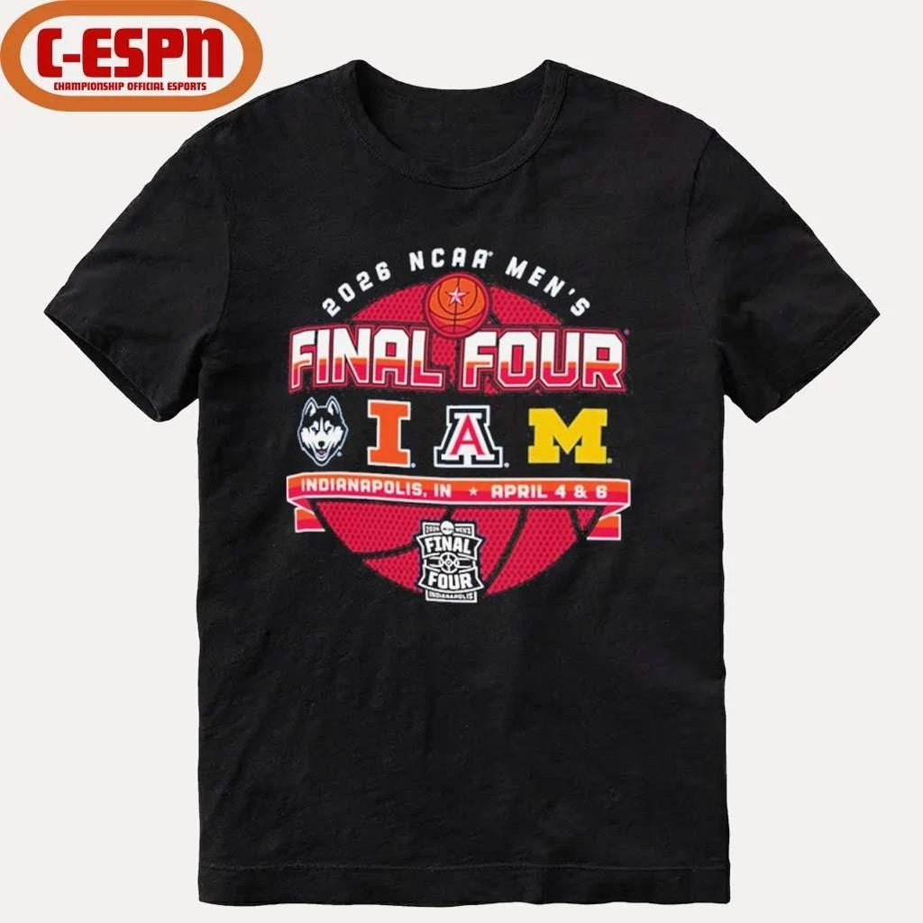 Arizona Wildcats Men’s Basketball 2026 Final Four Team T-Shirt