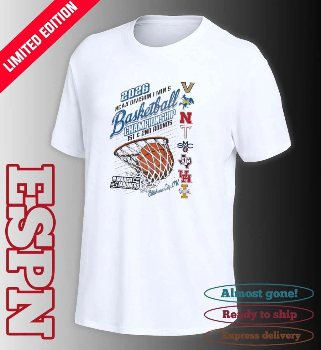 2026 NCAA DI Men’s Basketball Championship Regional 8 Teams Oklahoma City, Oklahoma T-Shirt