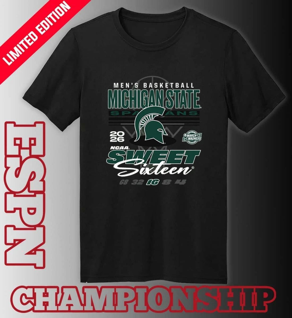 Michigan State Spartans 2026 NCAA March Madness Sweet 16 Bound Shirt