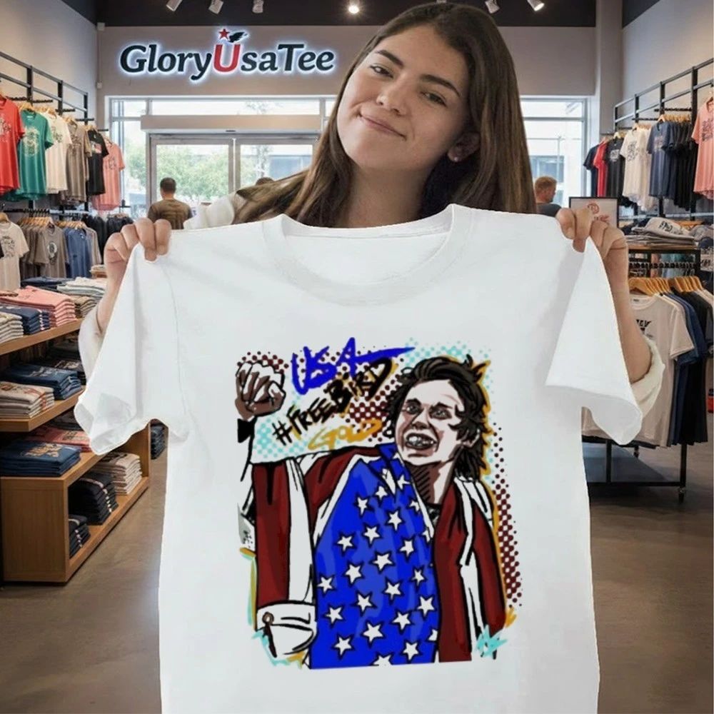 Jack Hughes Golden Goal Teeth Usa Hockey Freebird Gold Olympic 2026 Art Shirt