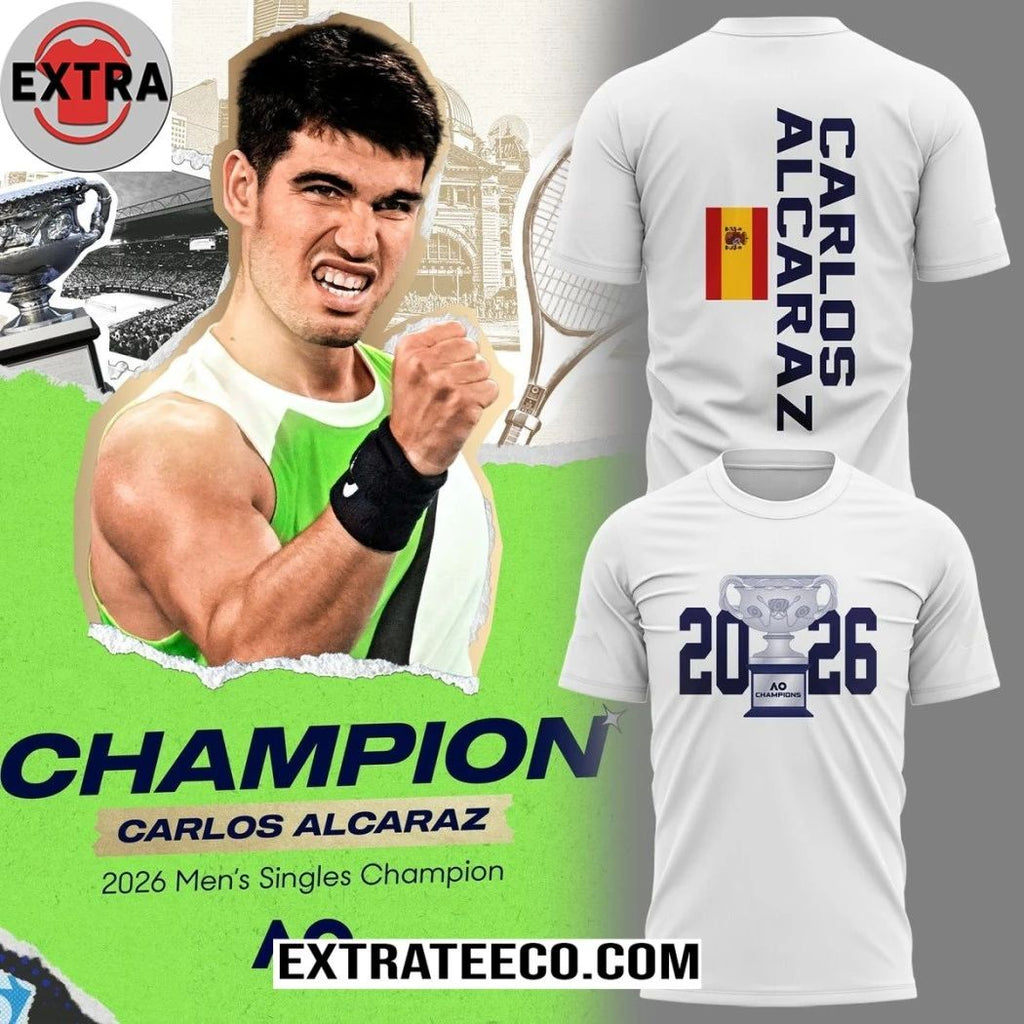 Carlos Alcaraz 2026 Australian Open Tennis Champions Hoodie T-Shirt