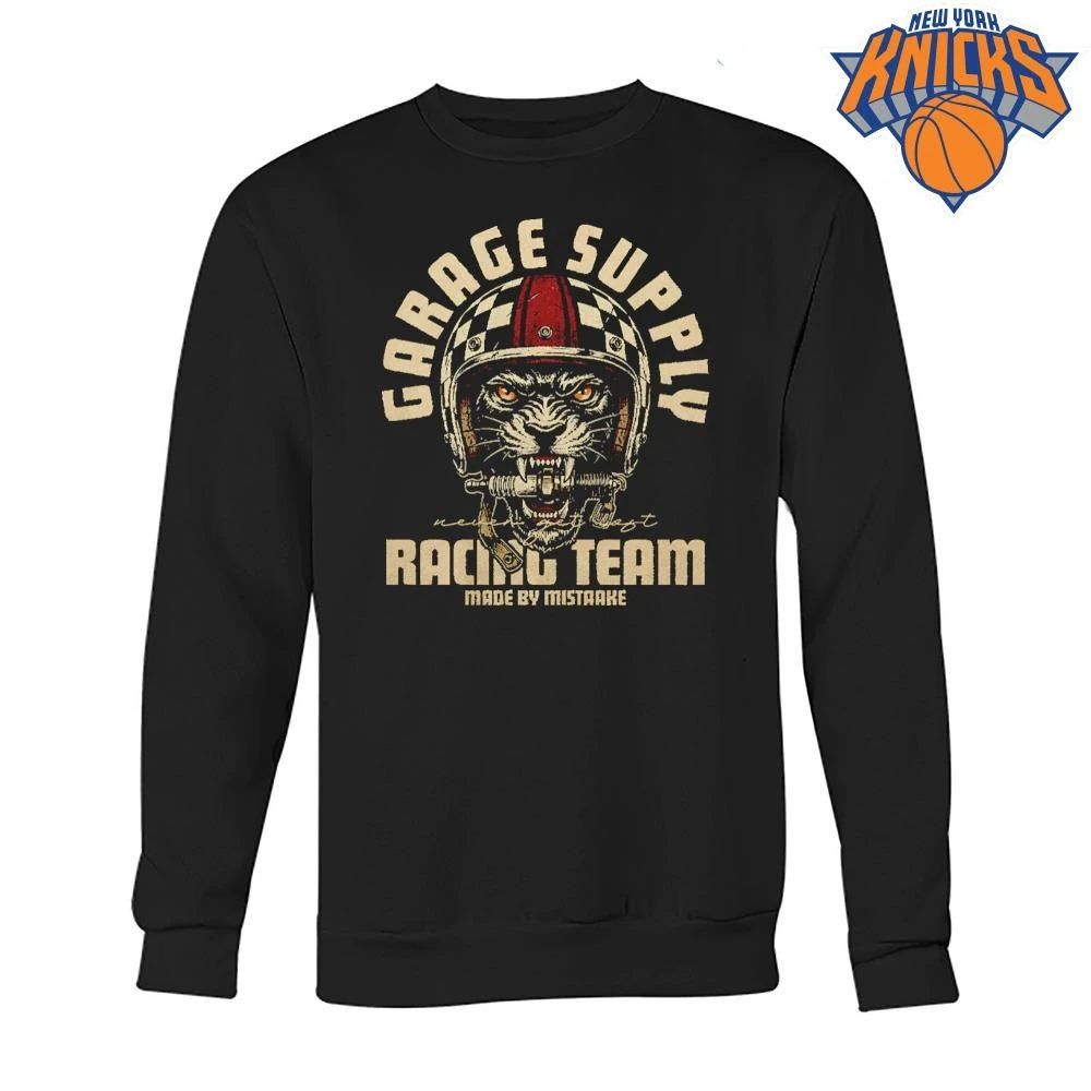 Garage Supply Racing Team Vintage Black Panther Helmet Spark Plug Shirt