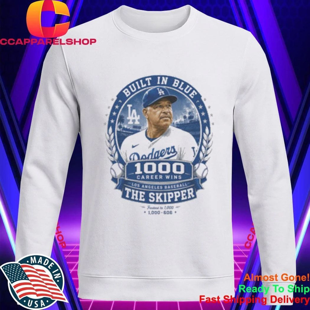 Dave Roberts Dodgers 1000 Career Wins Skipper Shirt