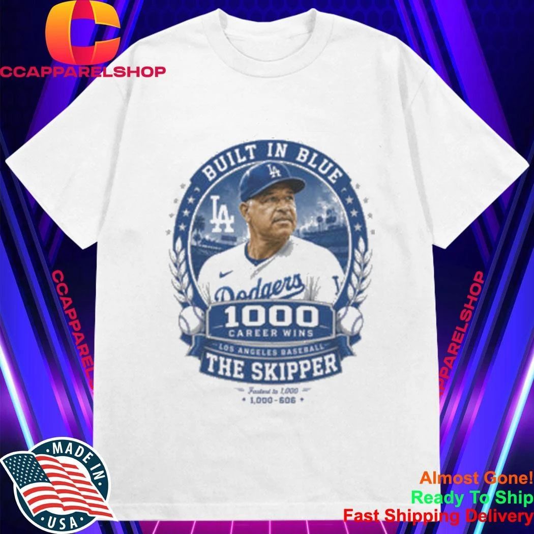 Dave Roberts Dodgers 1000 Career Wins Skipper Shirt