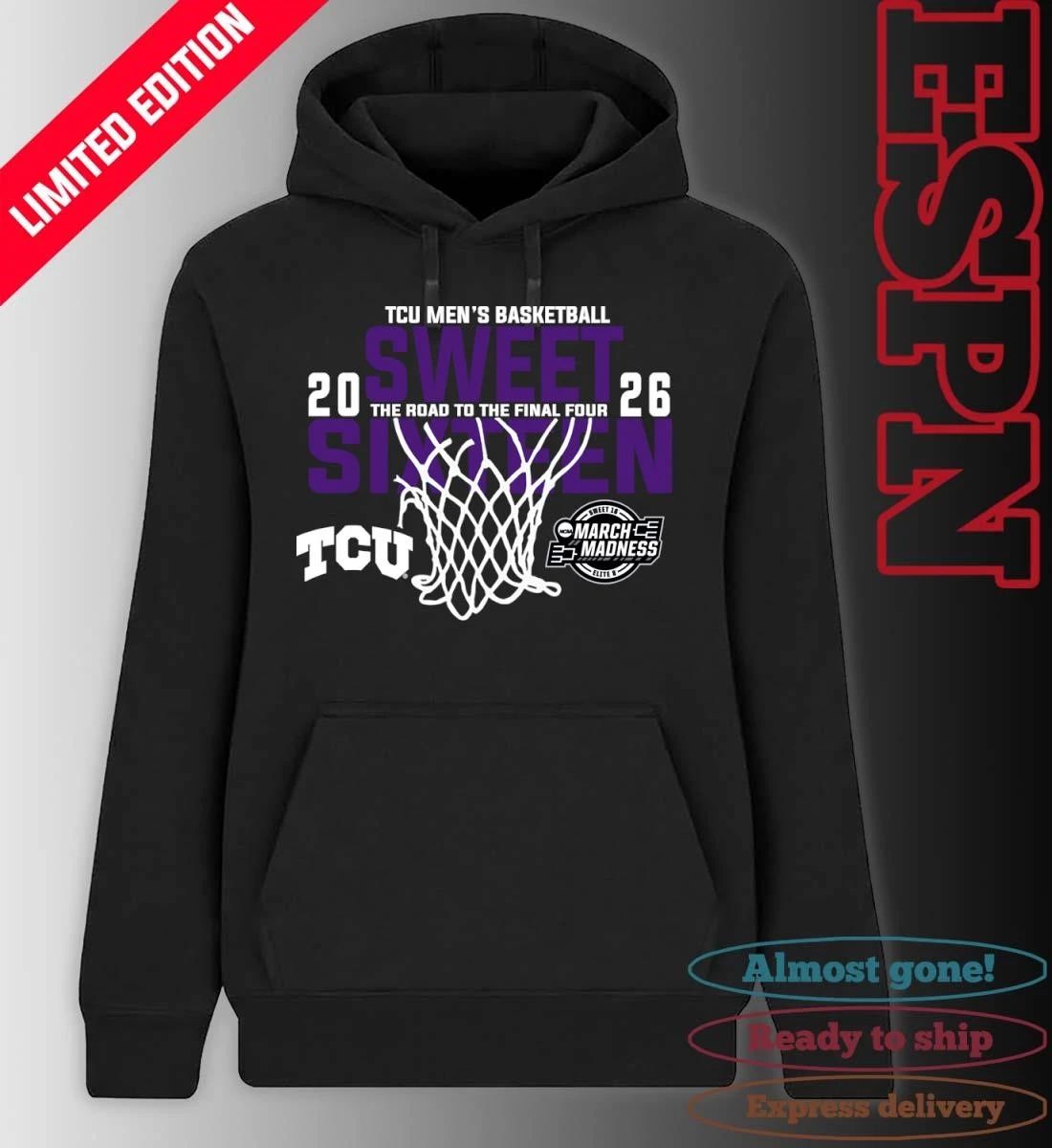 TCU Men’s Basketball 2026 Sweet Sixteen The Road To The Final Four Shirt