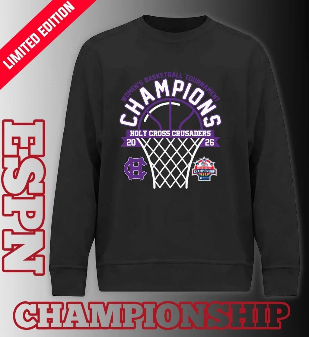 Holy Cross Crusaders 2026 Patriot League Women’s Basketball Tournament Champions Shirt