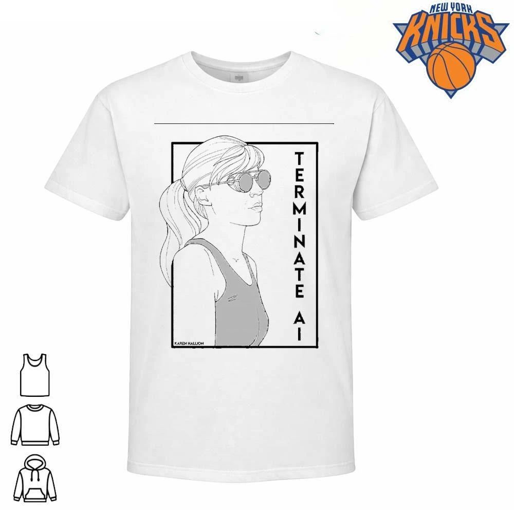 Terminate AI Sarah Connor Terminator Cyberpunk Goggles Line Art Shirt