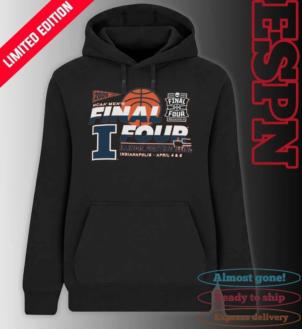 Illinois Fighting Illini Men’s Final Four 2026 Indianapolis April 4 & 6 Shirt