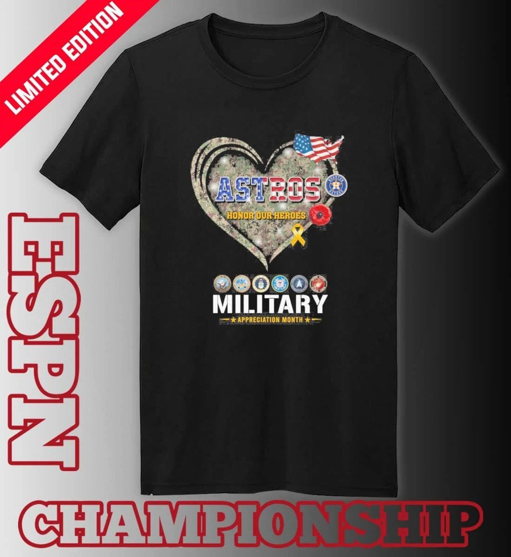 Houston Astros Honor Our Heroes Military Appreciation Month Shirt