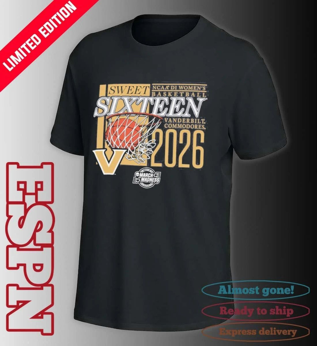Vanderbilt Commodores 2026 NCAA DI Women’s Basketball Sweet Sixteen – Fort Worth Regional T-Shirt