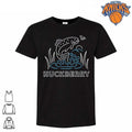 Huckberry Fly Fishing Rainbow Trout Jumping Out Of River Mountain Neon Line Art Shirt