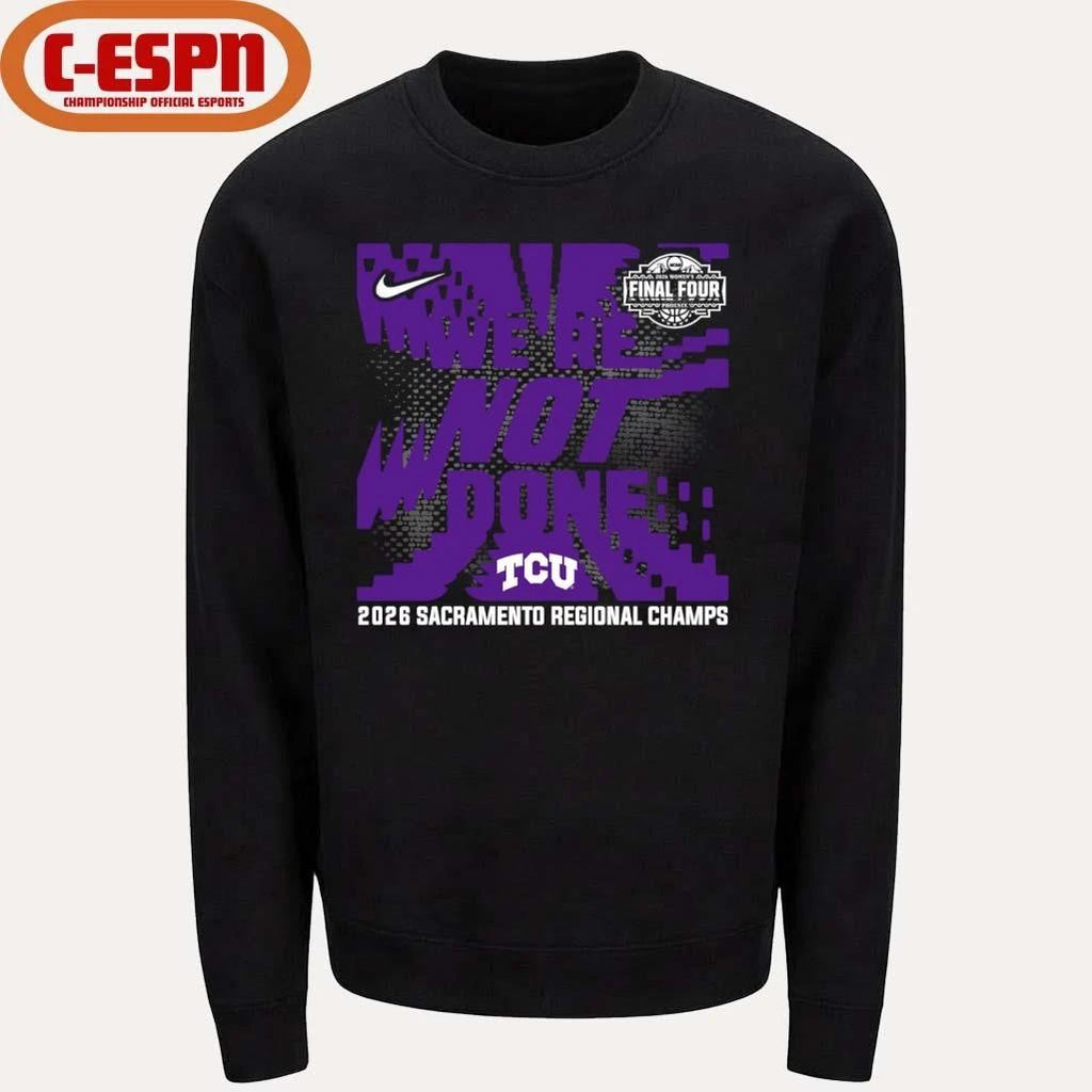 TCU Horned Frogs 2026 NCAA Women’s Basketball Sacramento Regional Champions T-Shirt