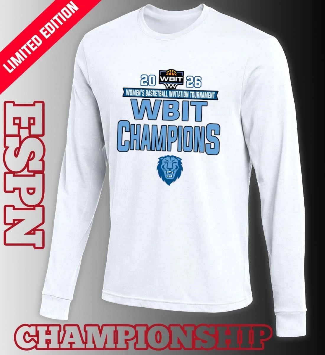 Columbia Lions 2026 WBIT Women’s Basketball Invitation Tournament Champions Locker Room T-Shirt