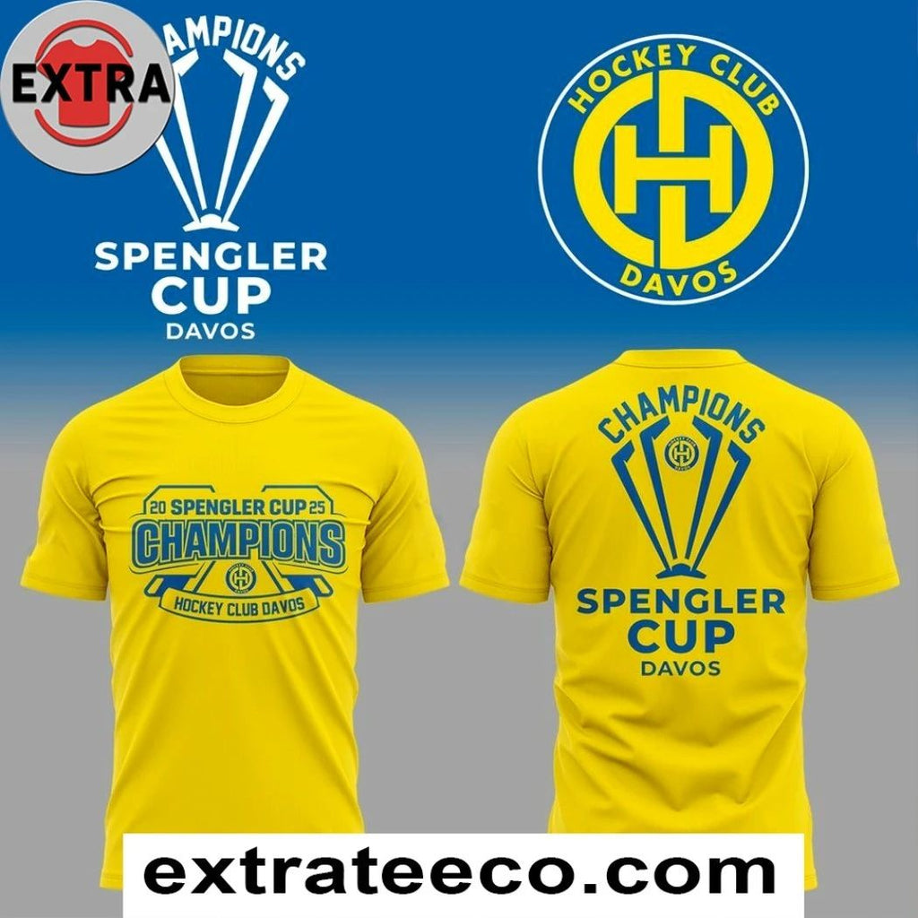 2025 Spengler Champions Hockey Club Davos Hoodie T-Shirt