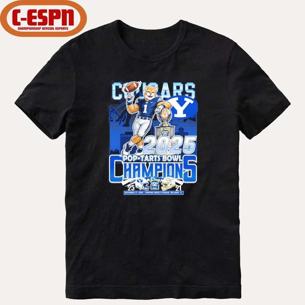 BYU Cougars Mascot 2025 Pop-Tarts Bowl Champions Shirt
