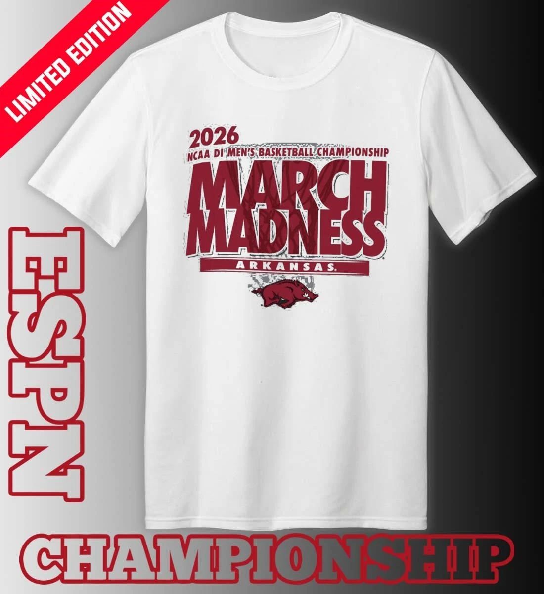 Arkansas Men’s Basketball Single Team NCAA March Madness Shirt