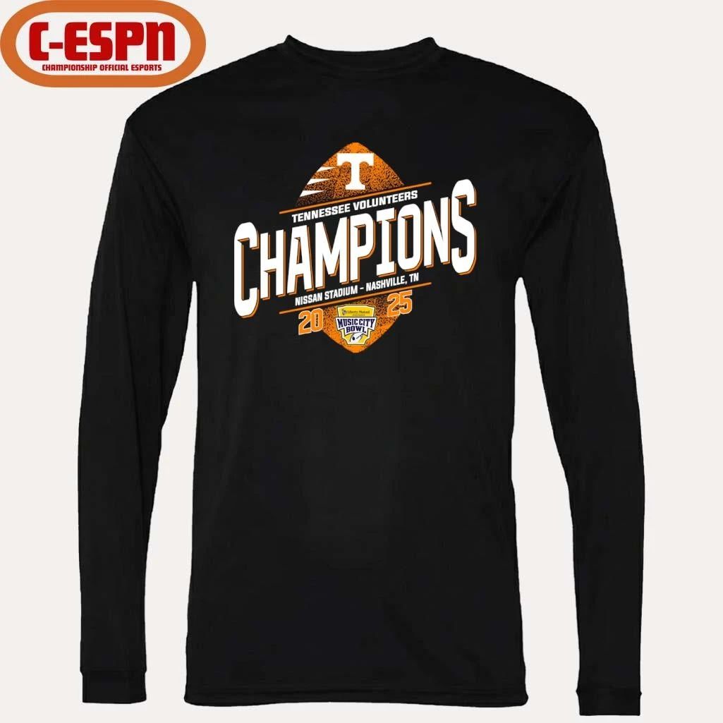 Tennessee Football 2025 Music City Bowl Champions T-Shirt