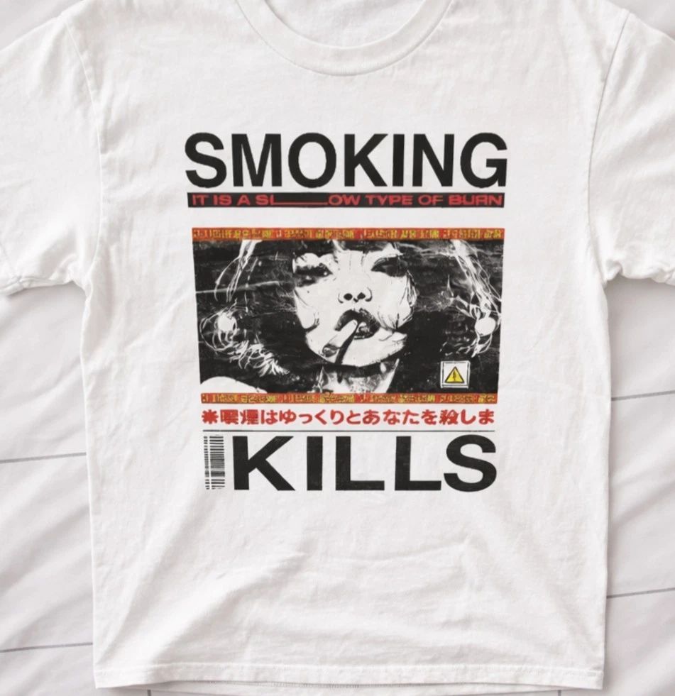 Smoking Kills White Tee Casual Streetwear Tee Unisex T-shirt, Sweatshirt, Hoodie (1)