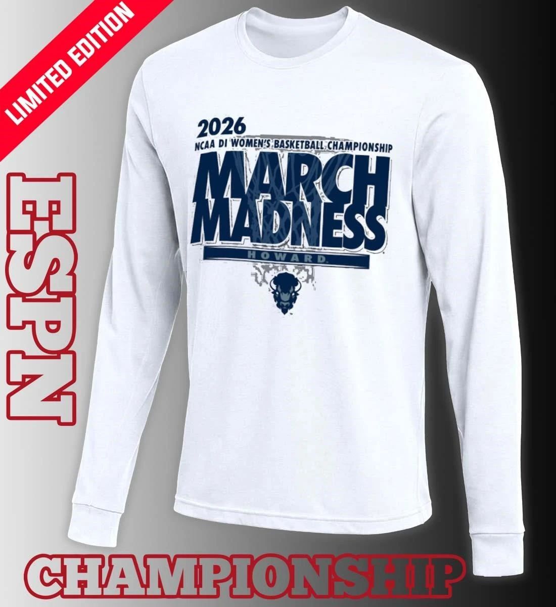 Howard Women’s Basketball Single Team 2026 NCAA March Madness Shirt