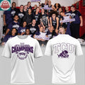 TCU Horned Frogs Women’s Basketball 2026 Big 12 Champions Logo Two Sided T-Shirt