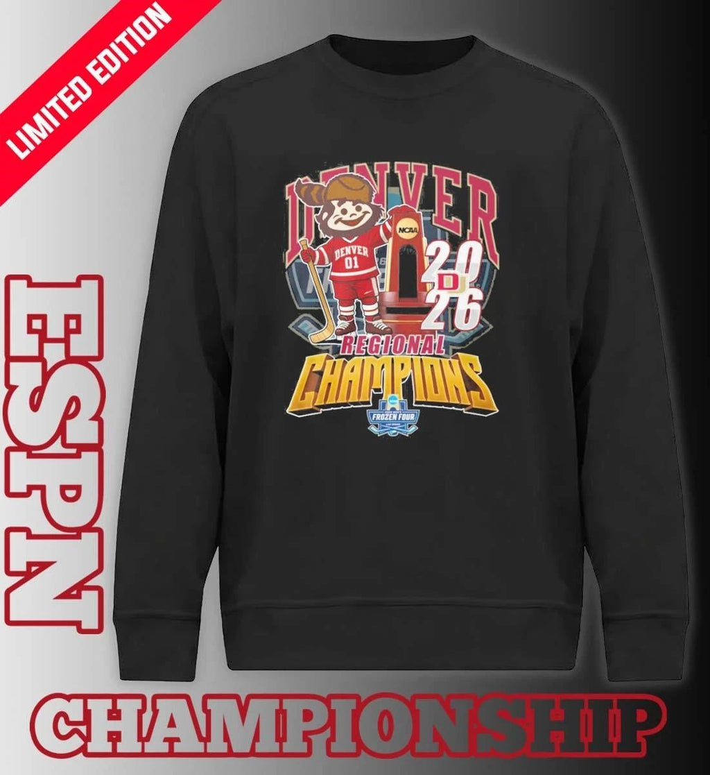 Denver Pioneers Mascot 2026 Men’s Ice Hockey Regional Champions Shirt