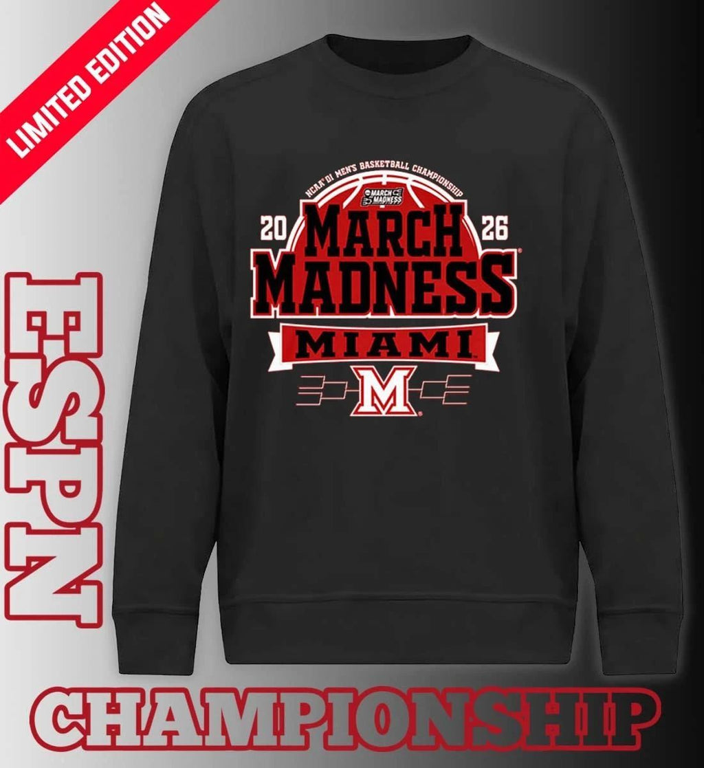 Miami RedHawks 2026 NCAA Men’s Basketball March Madness Bound Shirt