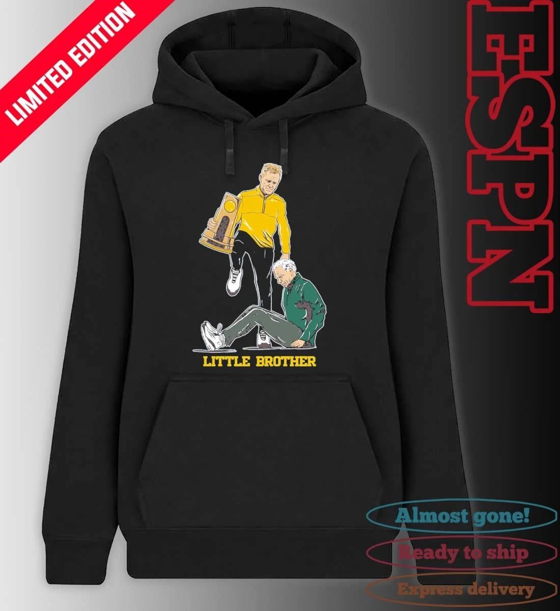 Michigan Wolverines Men’s Basketball 2026 National Champions Coach Step Over Little Brother T-Shirt
