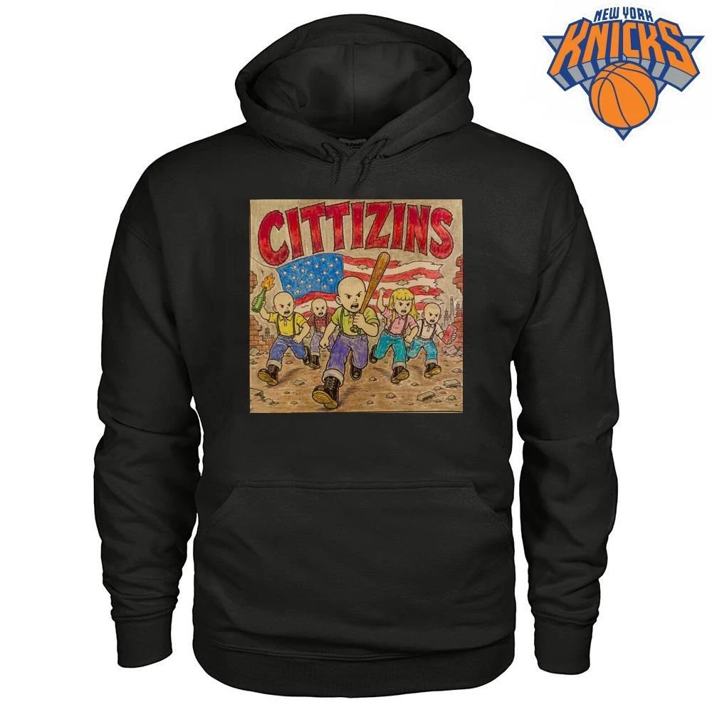 Citizens American Flag Skinheads Molotov Cocktail Baseball Bat Punk Rock Riot Shirt